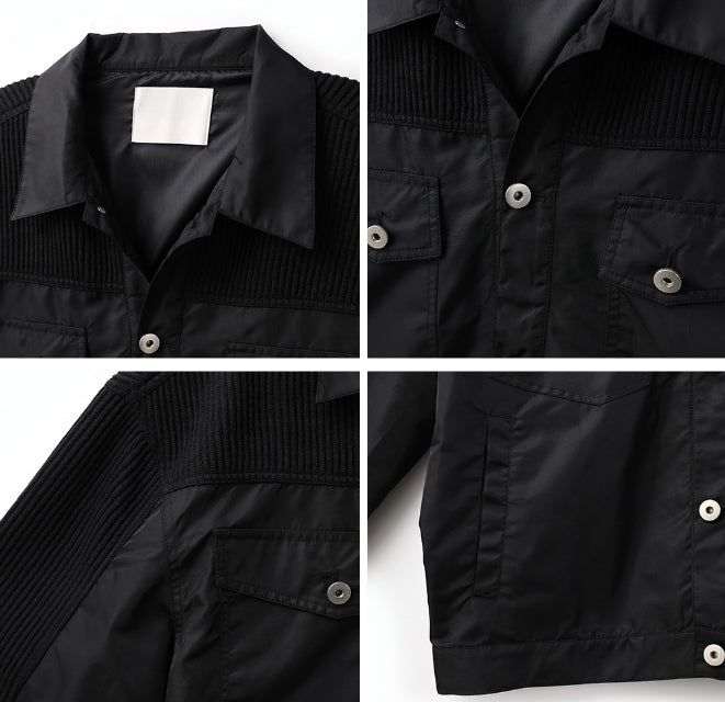 Lafren Crop Mix Knit Jacket