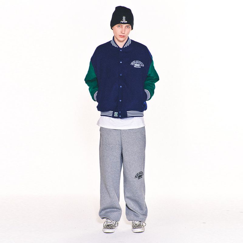 WEIRD PICNIC VARSITY JACKET (NAVY)