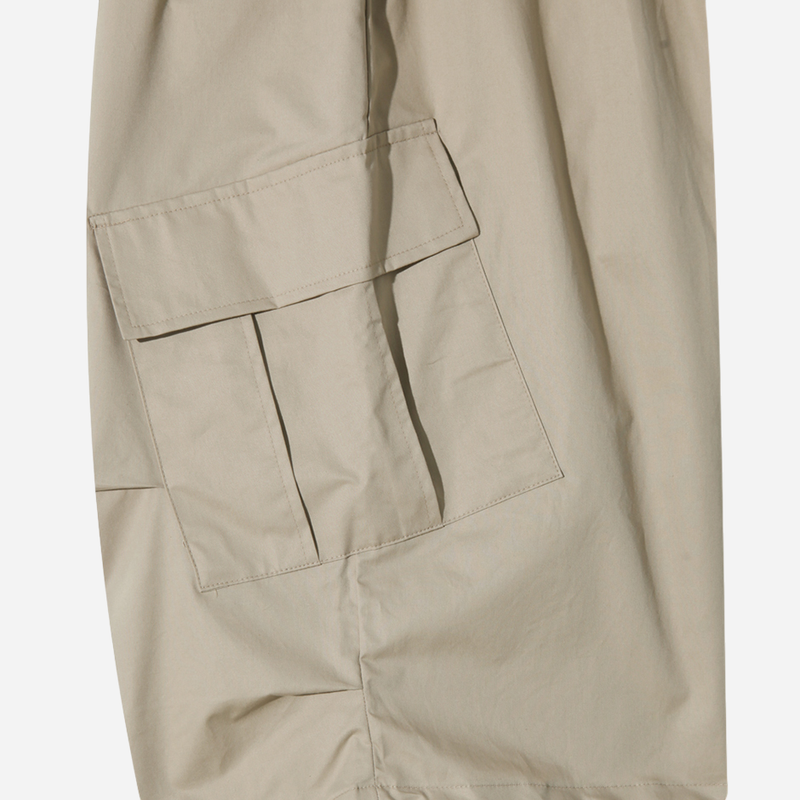 Solid Cargo Bermuda Pants