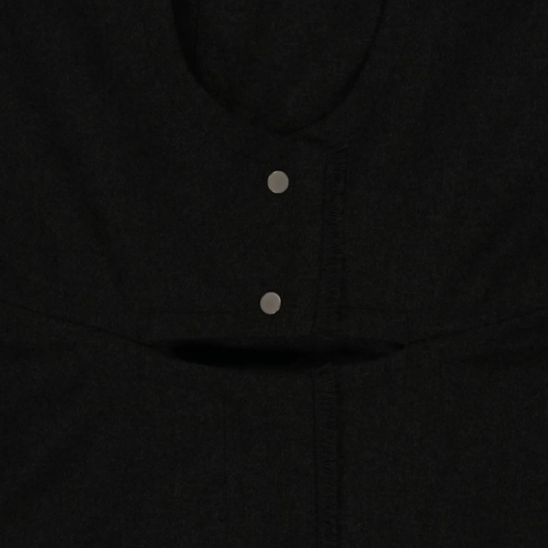 Layered Bolero Wool Jacket / Black