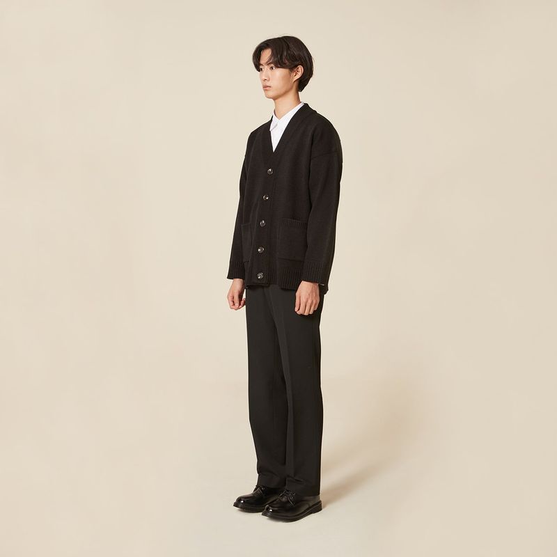 BASIC KNIT CARDIGAN_BLACK