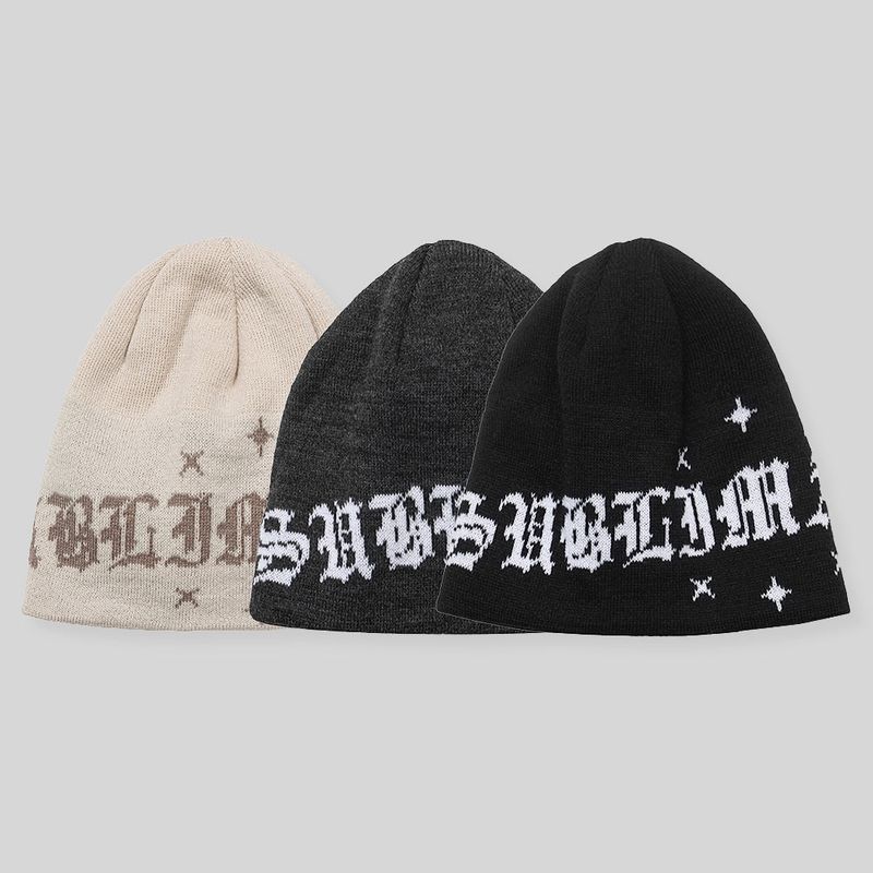JIIGEUM(ジグム)の「Word Star Lettering Beanie(Hats)」
