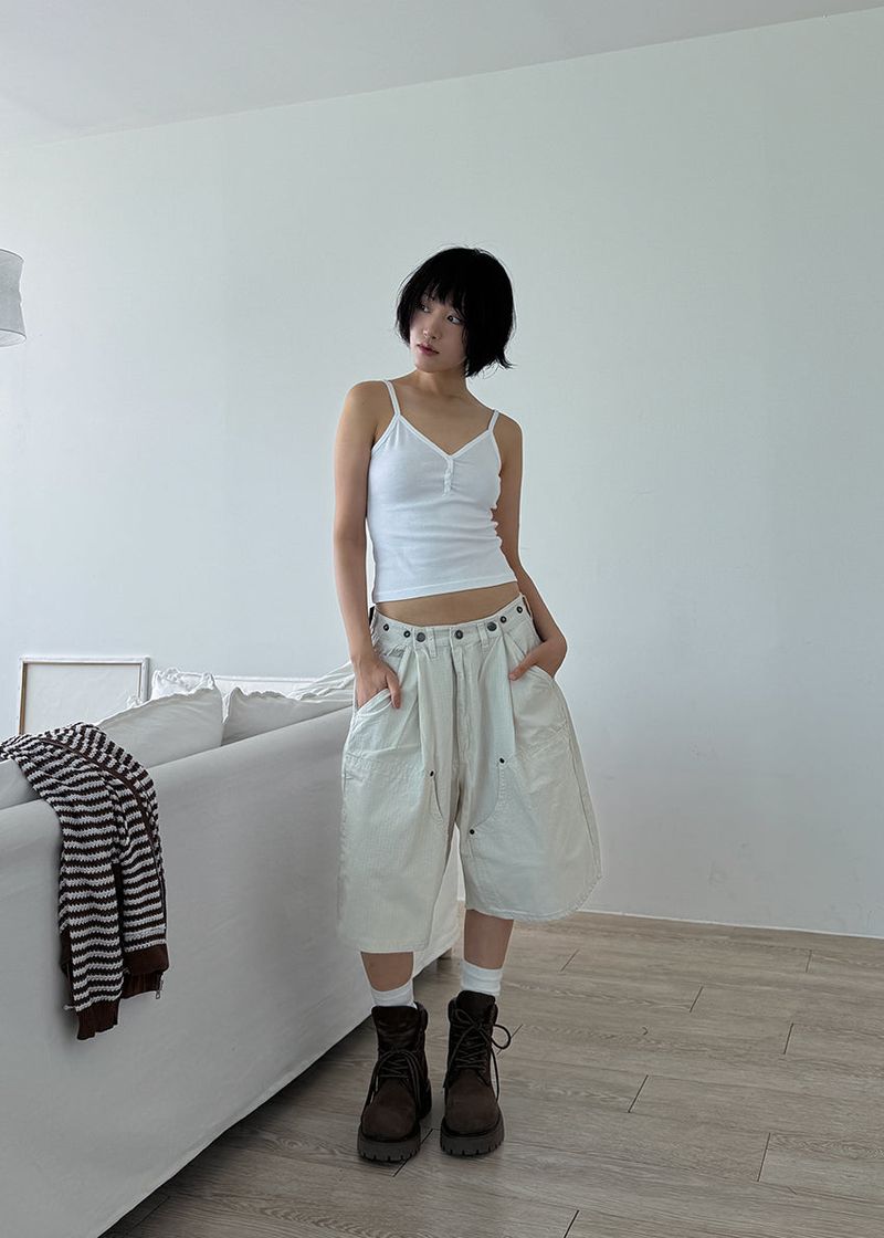 SNAP BERMUDA PANTS