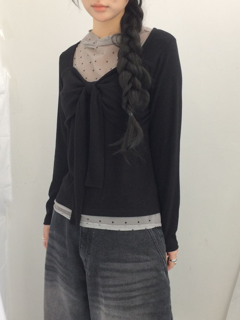 drape ribbon top
