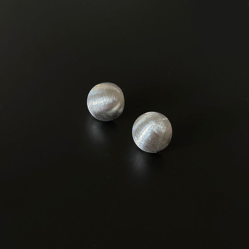 [925silver] Matt ball earring
