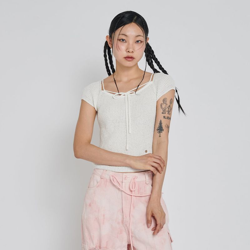 RUPIN 2WAY KNIT TOP _IVORY