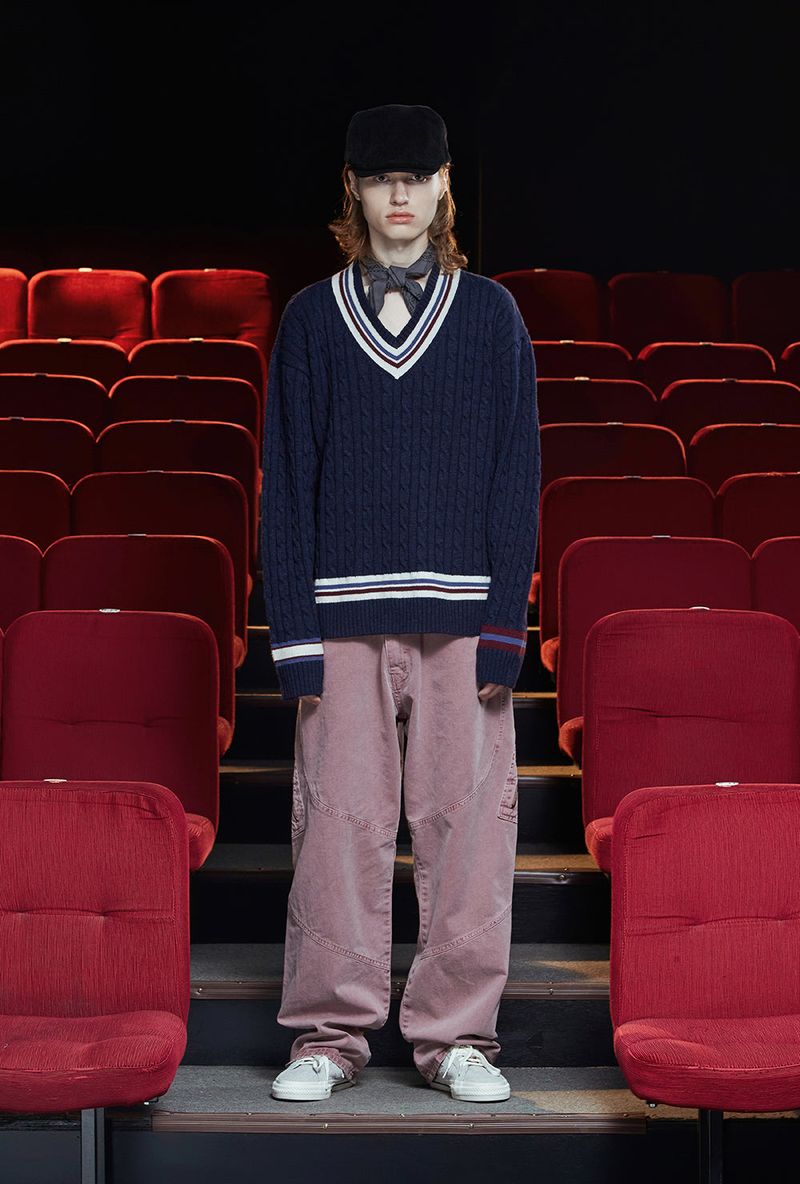 DYED ZIP CARGO PANTS / DARK PINK
