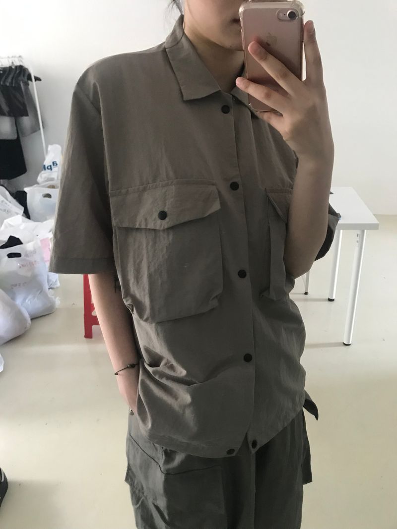 Safari nylon half shirt