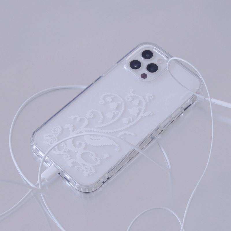 [MADE] Pixel bloom clear jelly case (Lily of the valley)