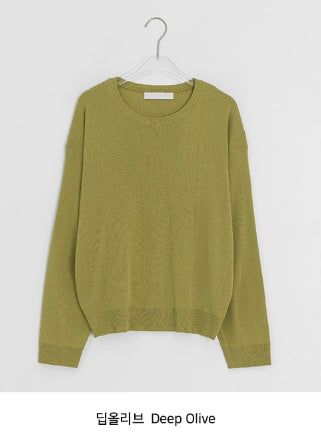 Muden Basic Color Round Neck Knit