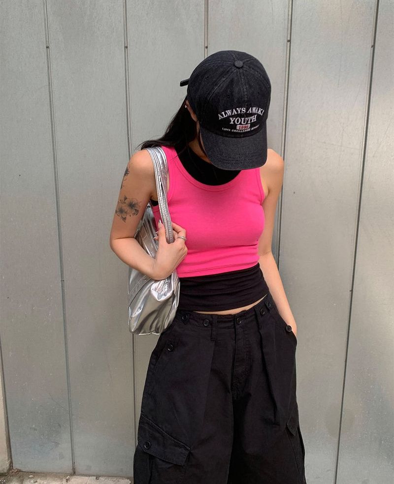 Snap big cargo bermuda pants