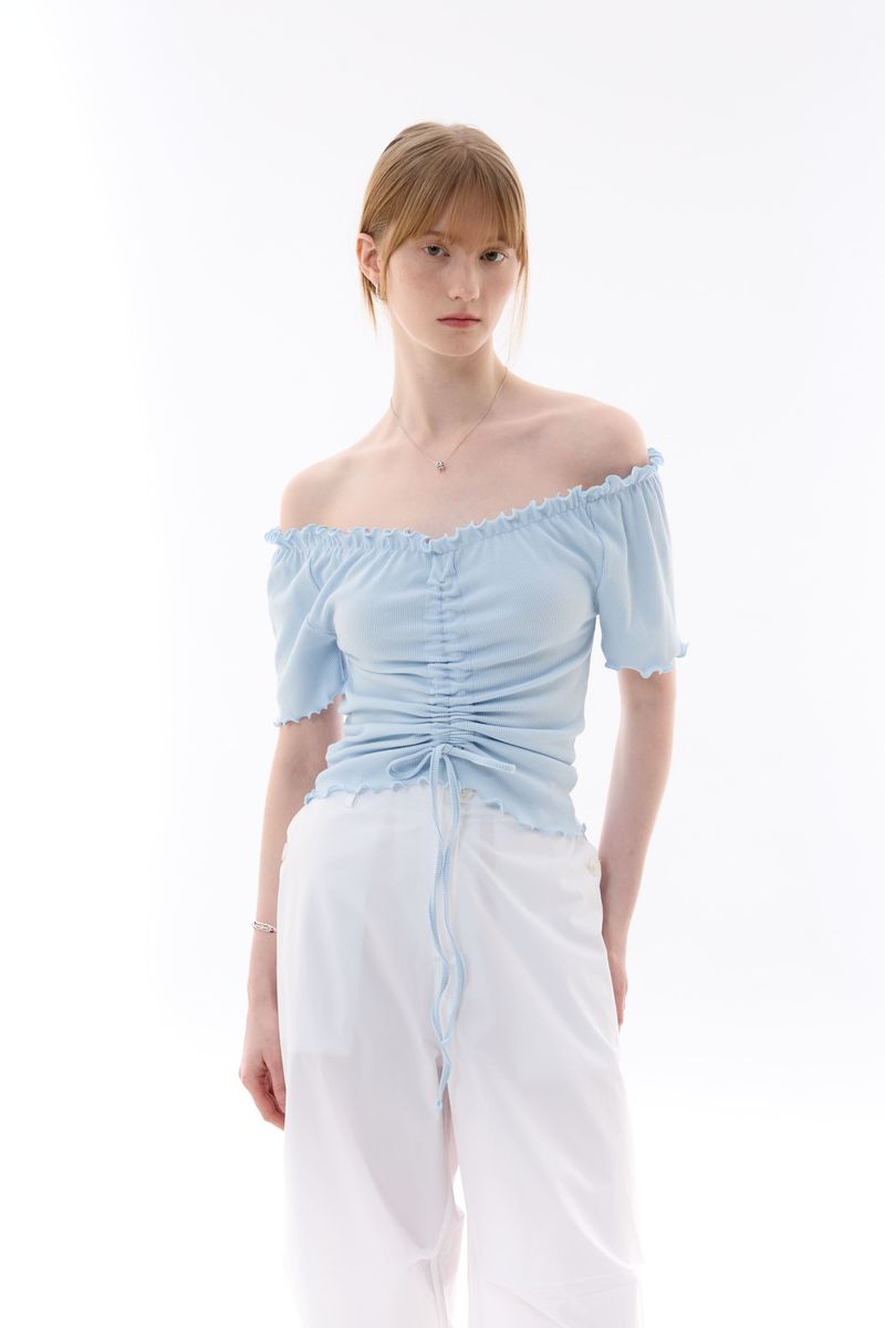 XOXO OFF-SHOULDER / SKY BLUE