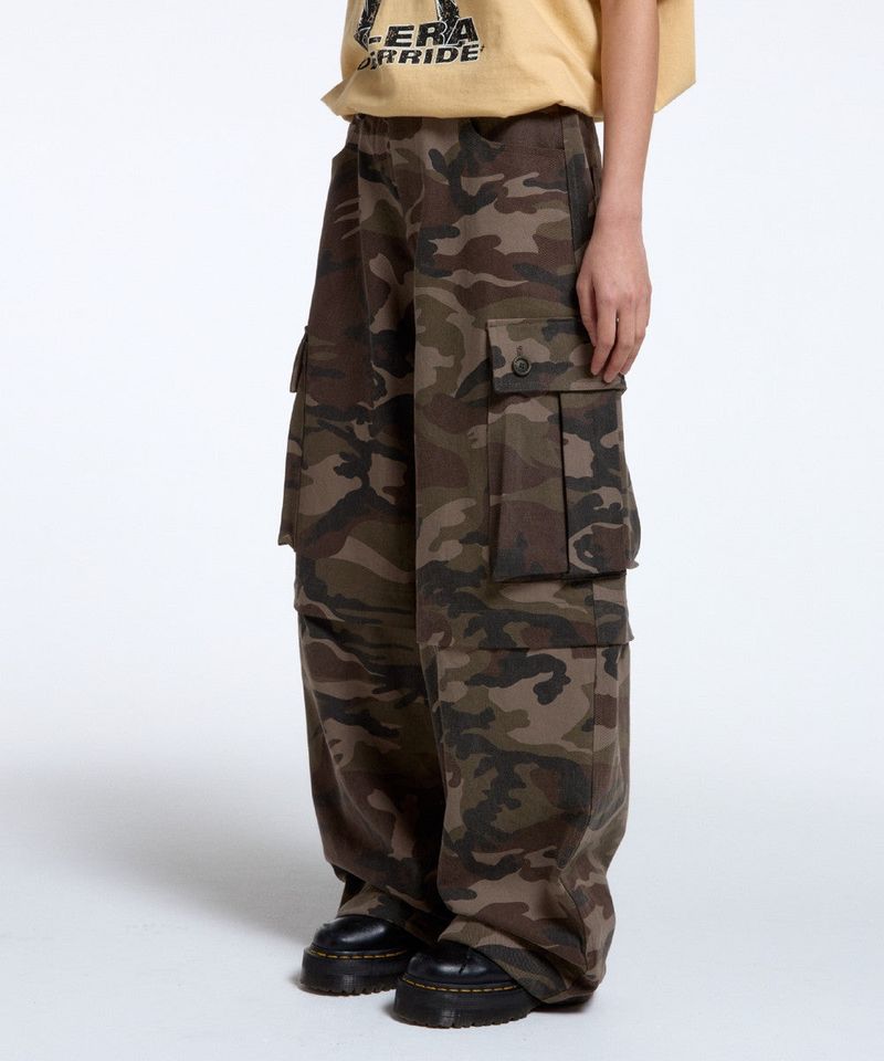 CONY CAMO 2-WAY CARGO PANTS / KHAKI