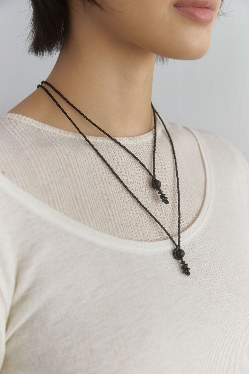 Onyx drop necklace (2 size)