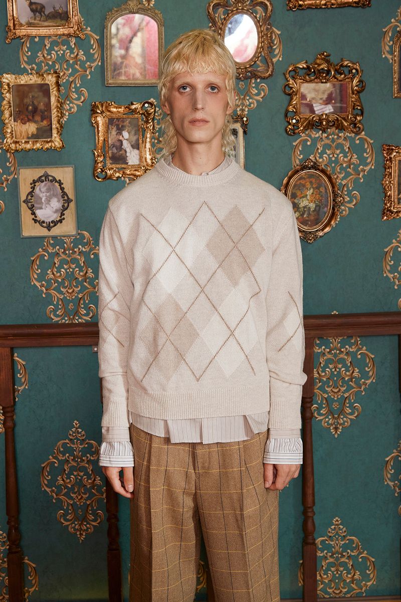 ARGYLE WOOL KNIT / OATMEAL