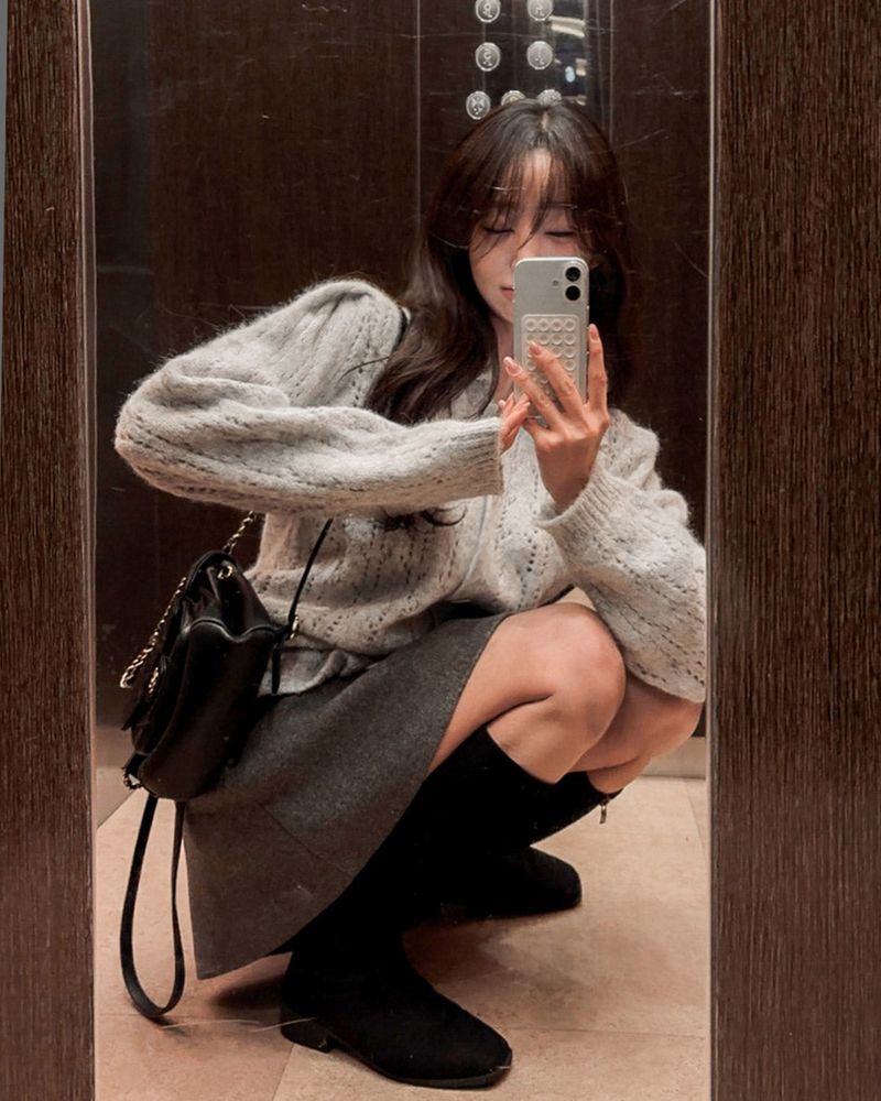 Rocas collar knit cardigan
