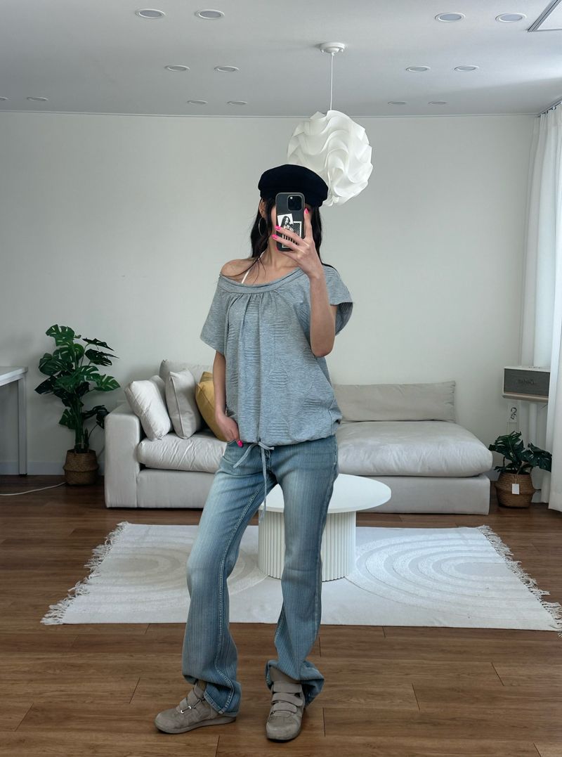 low fade bootcut denim