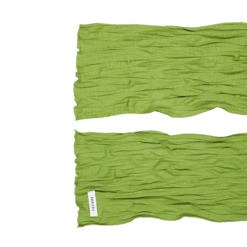 Wave Crinkled Long Scarf (yellowish green)
