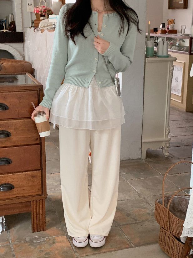 #Daily Rib Wide Training Pants (2color)
