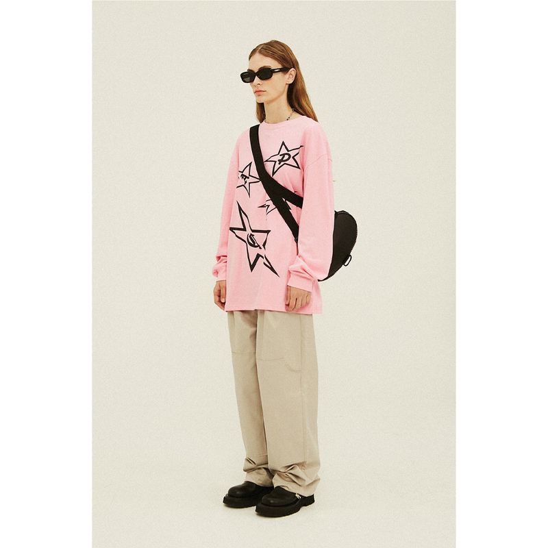 STAR LOGO L/S Tee_Pink