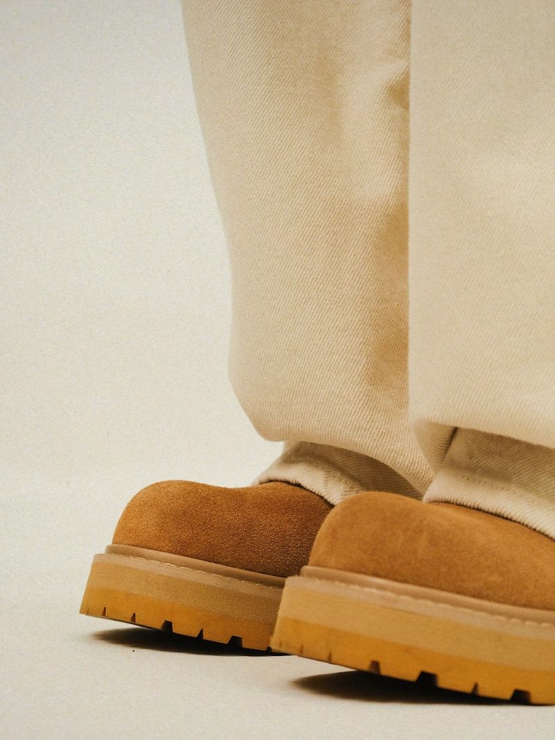DE Side One-tuck Fleece Cotton Balloon Pants