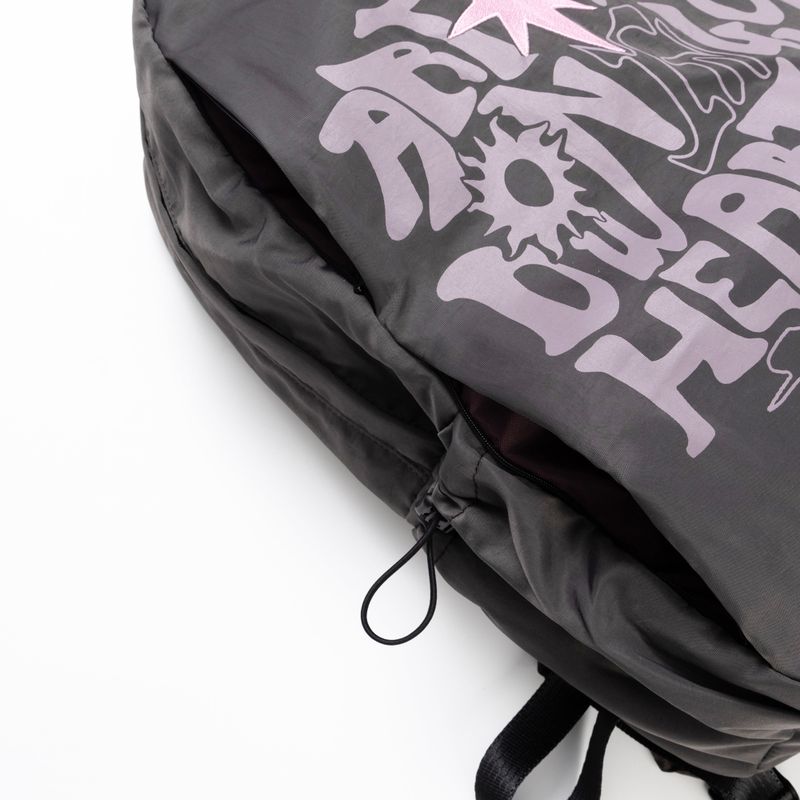Printed Hidden Pocket Backpack (Gray)