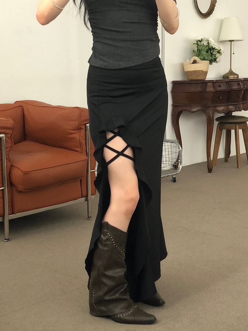 Xx Ruffle Long skirt