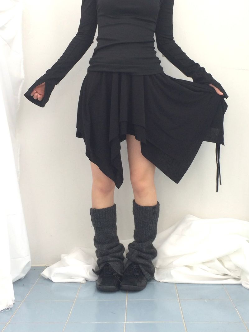 ribbonline wave skirt