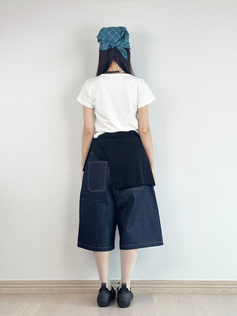 Raw Denim Bermuda Shorts