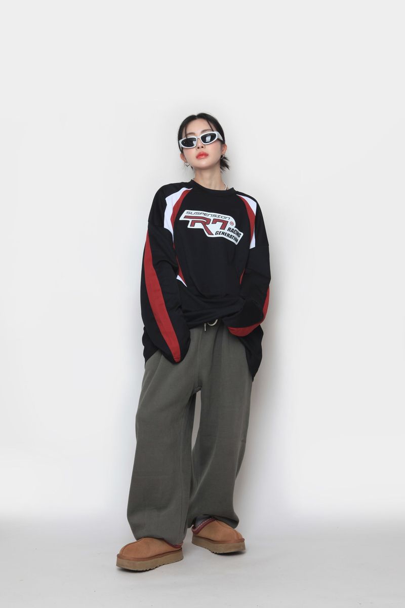 wool fluff balloon jogger pants