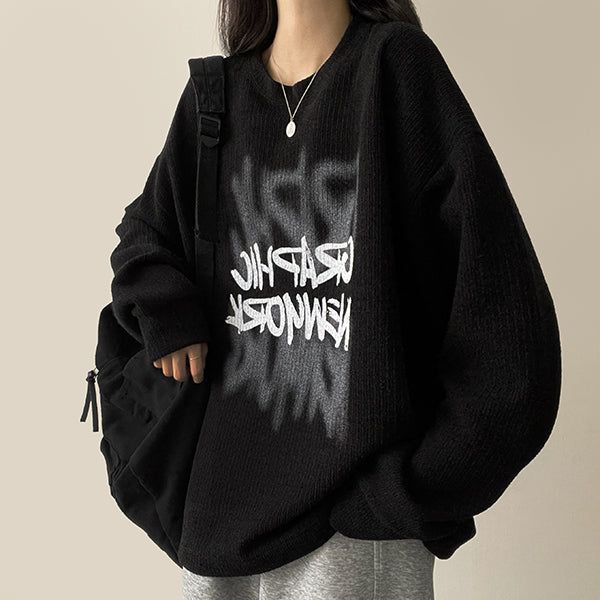 hijjoo（ハイチュー）の「Turney letter string knit sweatshirt（Tops）」