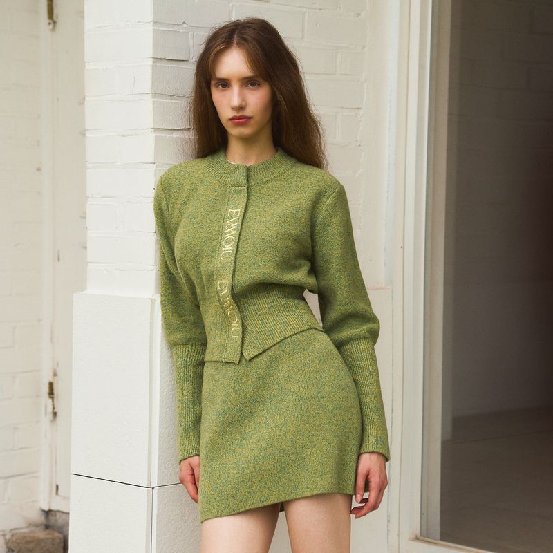 ALPACA SLIM CARDIGAN - MINT GREEN