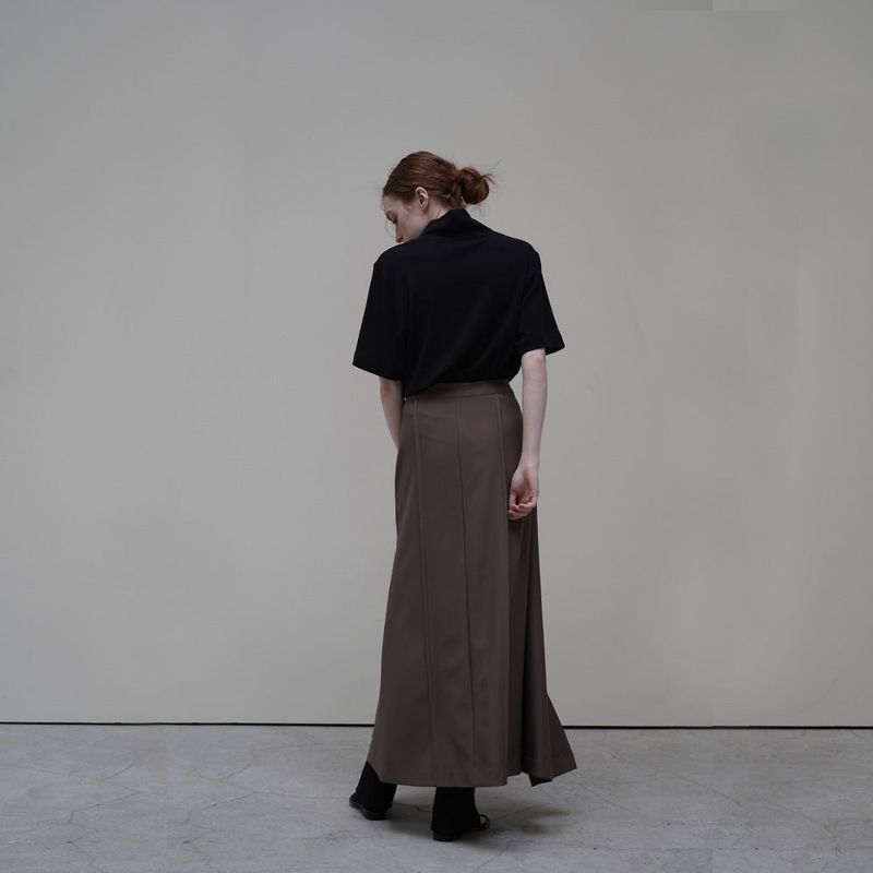 Brown Long Wrap Skirts