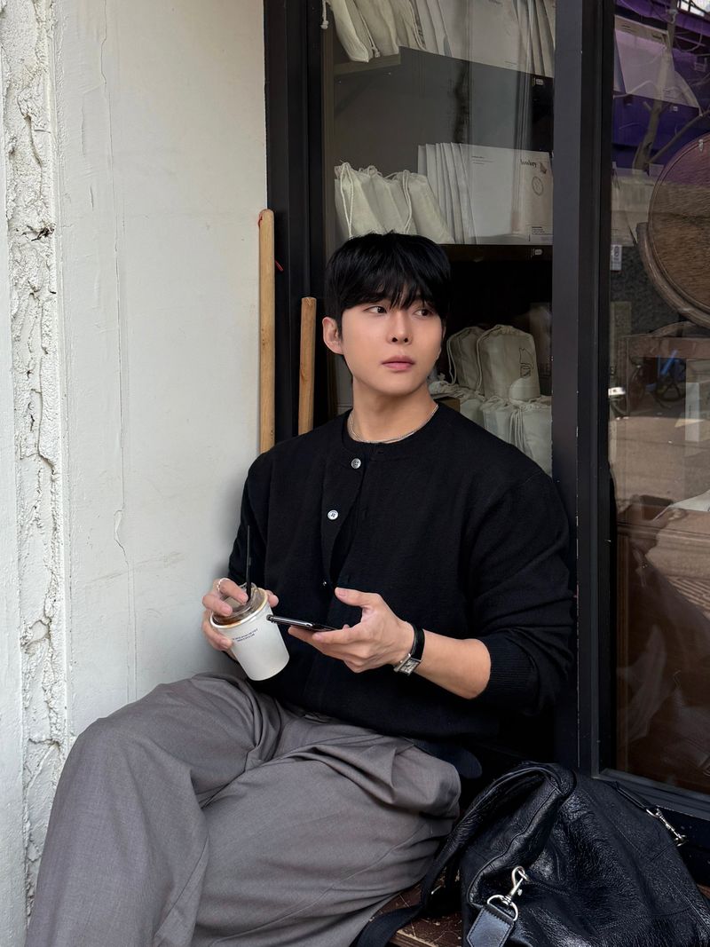 Doom knit layered cardigan