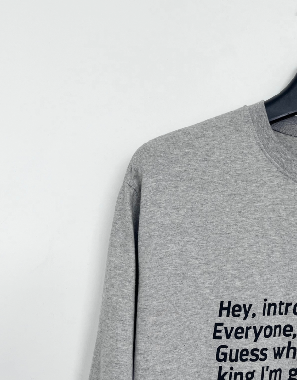 Square frame lettering shorts sleeve T