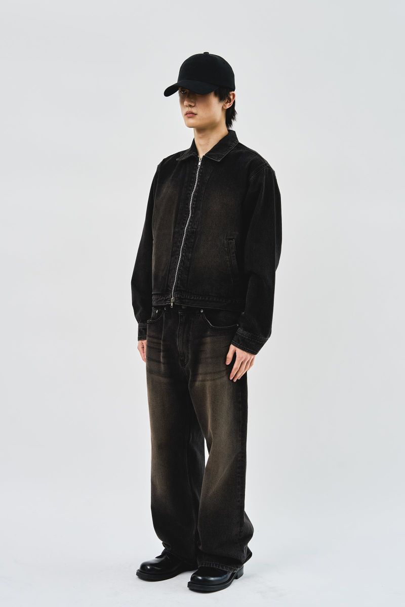 Norten Washed Denim Jacket_Washed Black