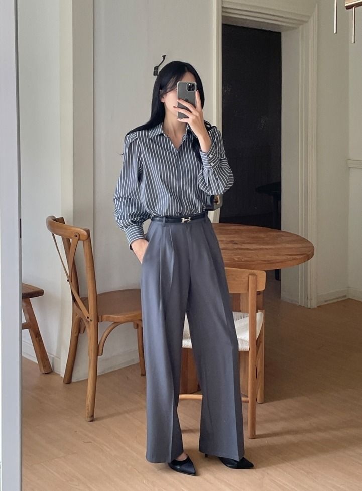 Botel Two Pintuck Wide Slacks