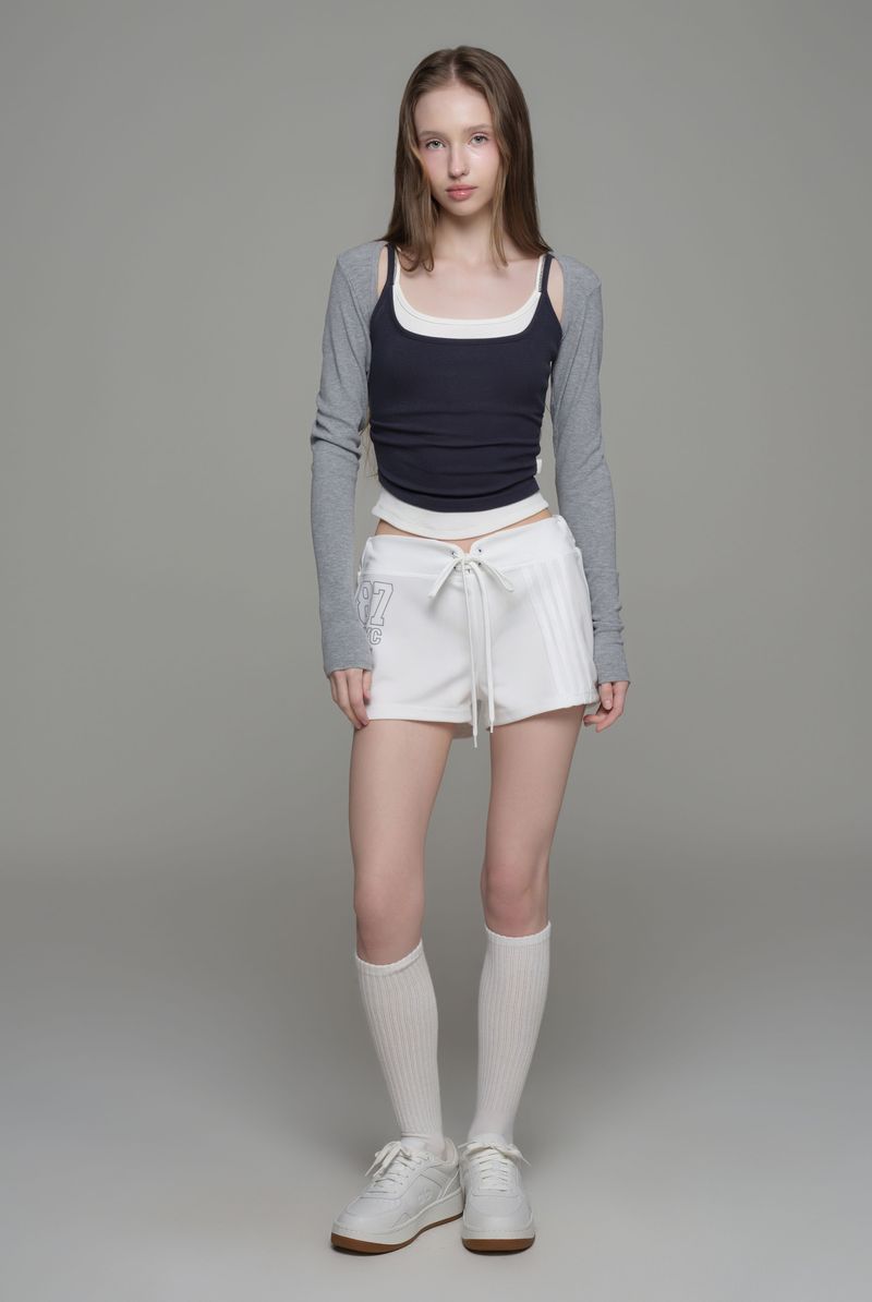 Doubles soft layered camisole top, Navy