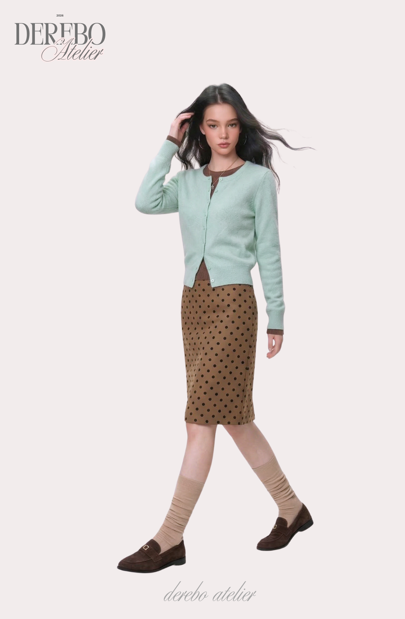 Mint Brown Layered Cardigan