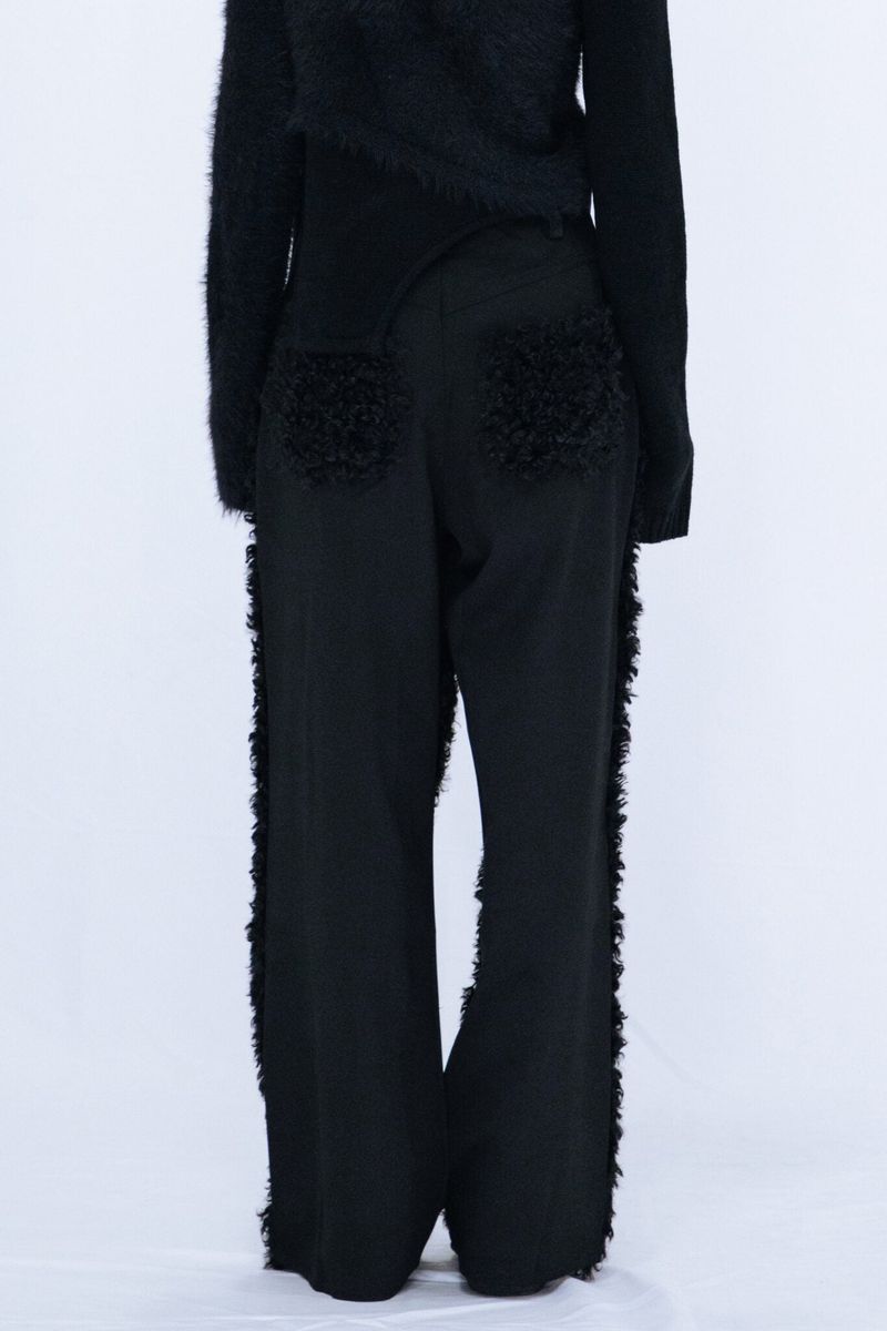 FUR STRAIGHT PANTS