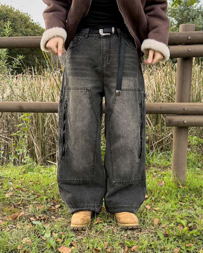 Herry Washing Zipper Carpenter Denim