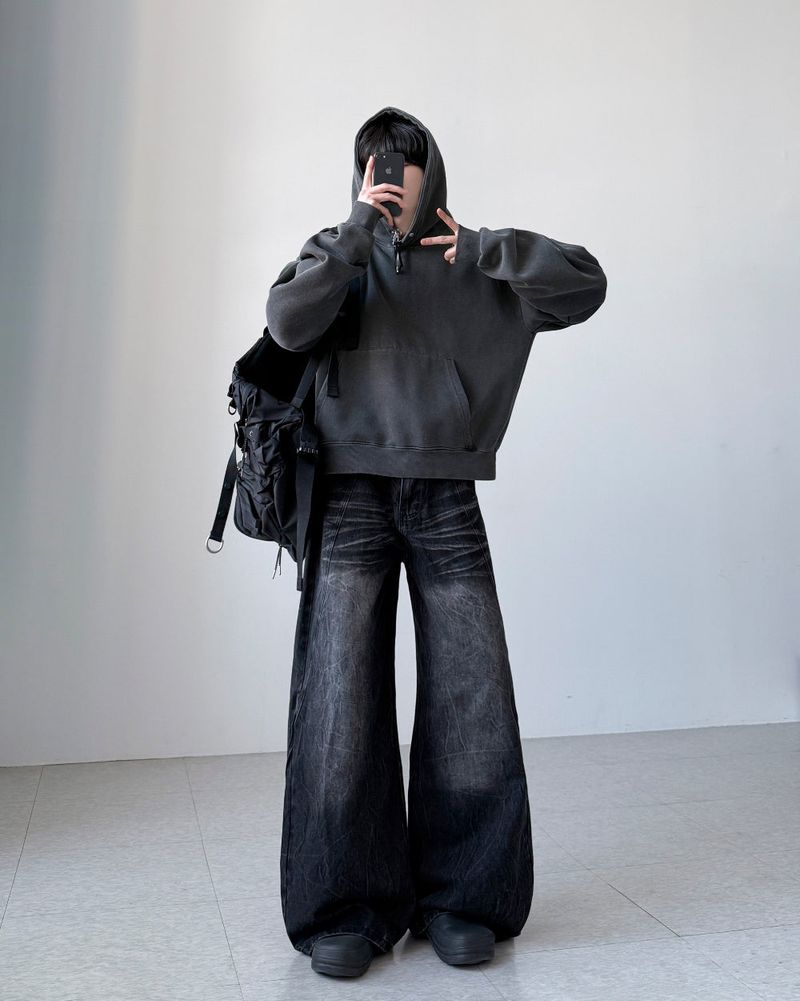 Veil Crack Wide Denim