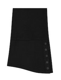 Button Slit Bootcut Pants / Black