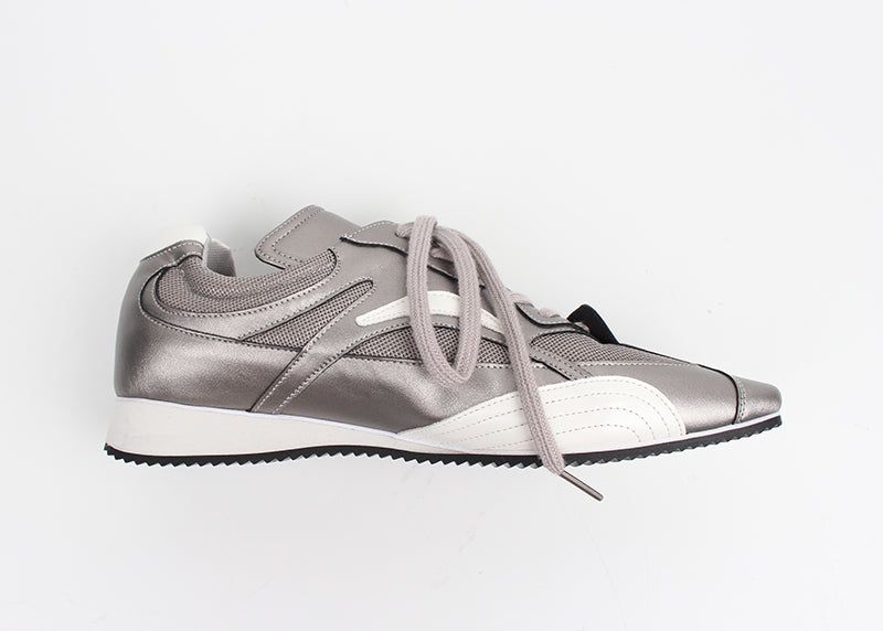 SILVER STILETTO SNEAKERS