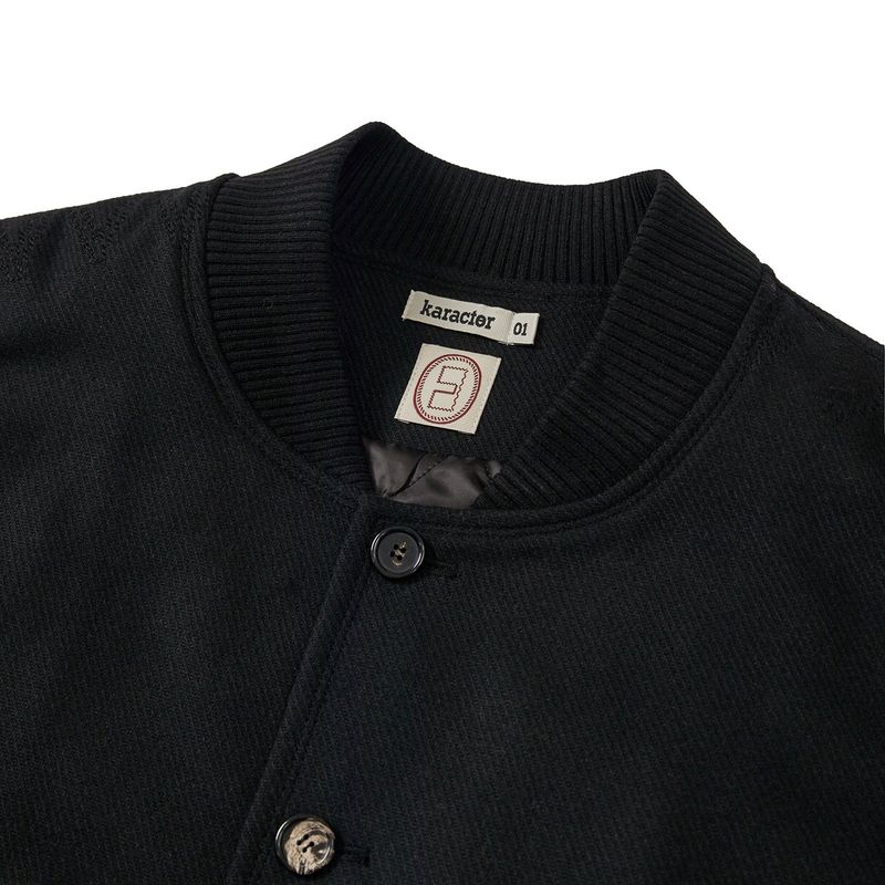 Wool blouson jacket / Black