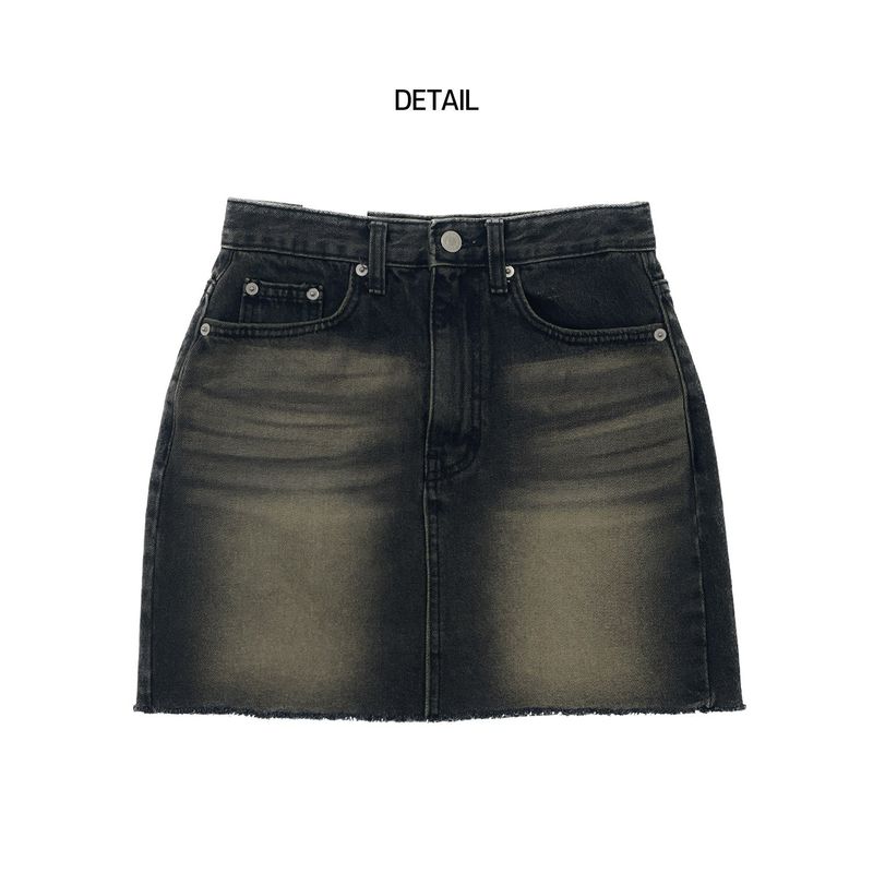vintage denim miniskirt