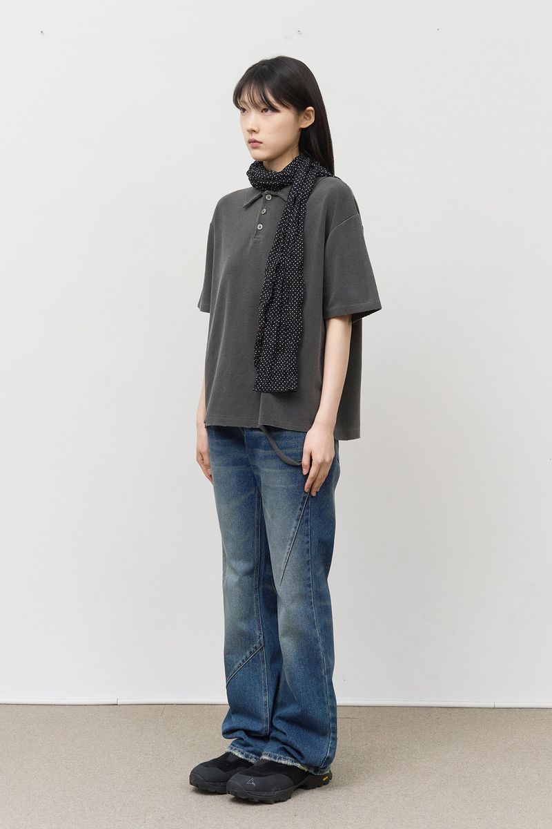 Deni Pigment Collar Top