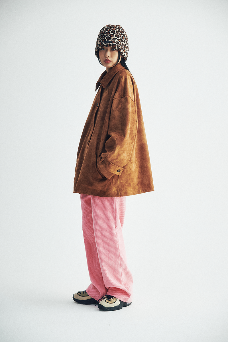Corduroy Pintuck Band Pants (pink)
