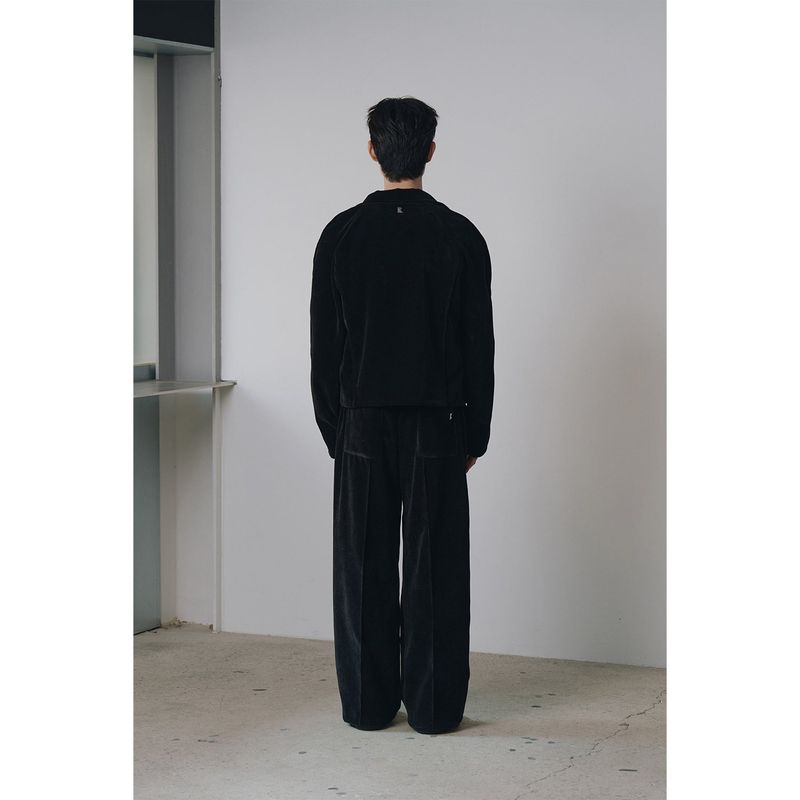Velvet corduroy line pants(Black)
