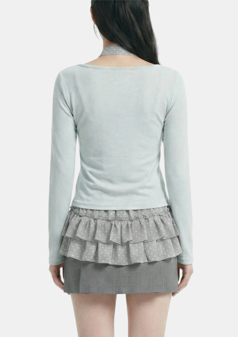 Sophie Dot Layered Cardigan Set